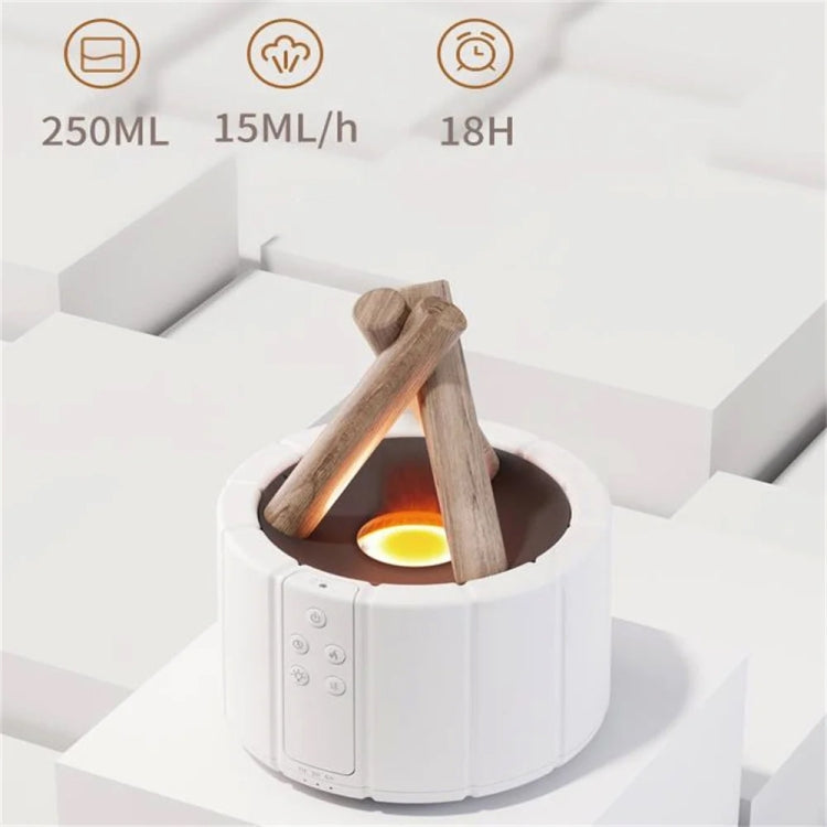Bonfire Shaped Remote Control Aroma Diffuser Desktop Flame Humidifier, Color: Colorful White - free shipping - PMC TechLife - Order now!