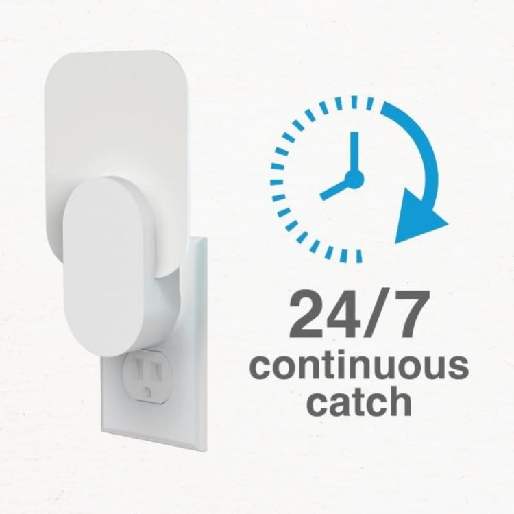 Plug-In Refillable Fly Trap For Flies, Moths, Gnats, And Other Flying Insects With 2 Glue Cards US Plug(White) - Traps by PMC TechLife | Online Shopping South Africa | PMC TechLife | Buy Now Pay Later Mobicred