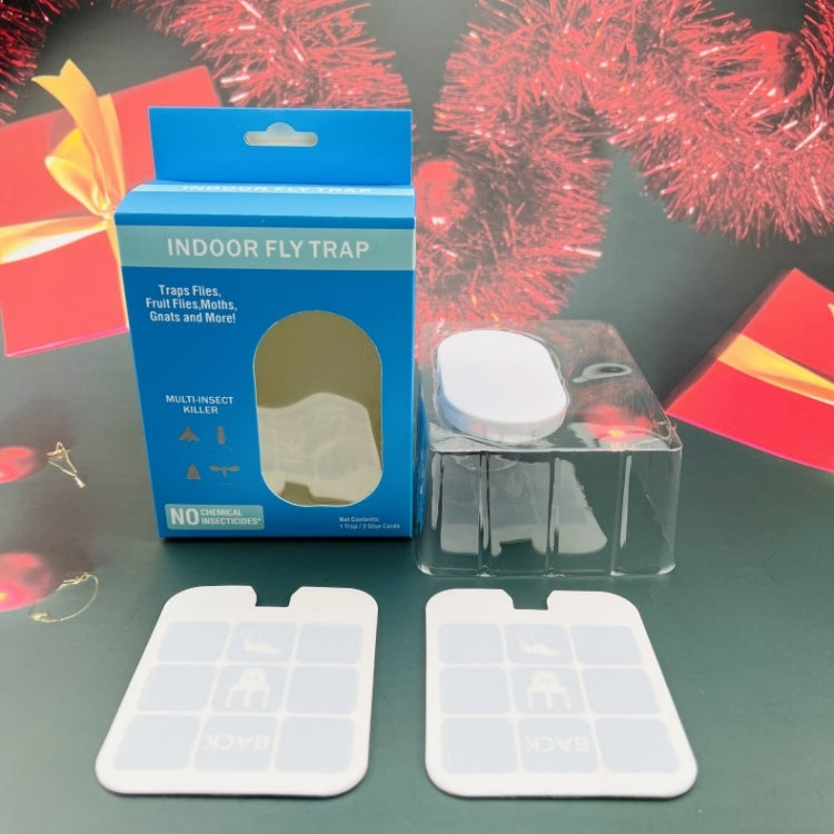 Plug-In Refillable Fly Trap For Flies, Moths, Gnats, And Other Flying Insects With 2 Glue Cards US Plug(White) - Traps by PMC TechLife | Online Shopping South Africa | PMC TechLife | Buy Now Pay Later Mobicred