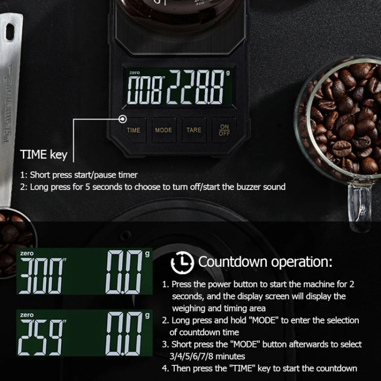 Battery Model 1kg/0.1g Portable Toolbox Digital Scale Jewelry Weighing Tool with Timing - Jewelry Scales by PMC Jewellery | Online Shopping South Africa | PMC Jewellery | Buy Now Pay Later Mobicred