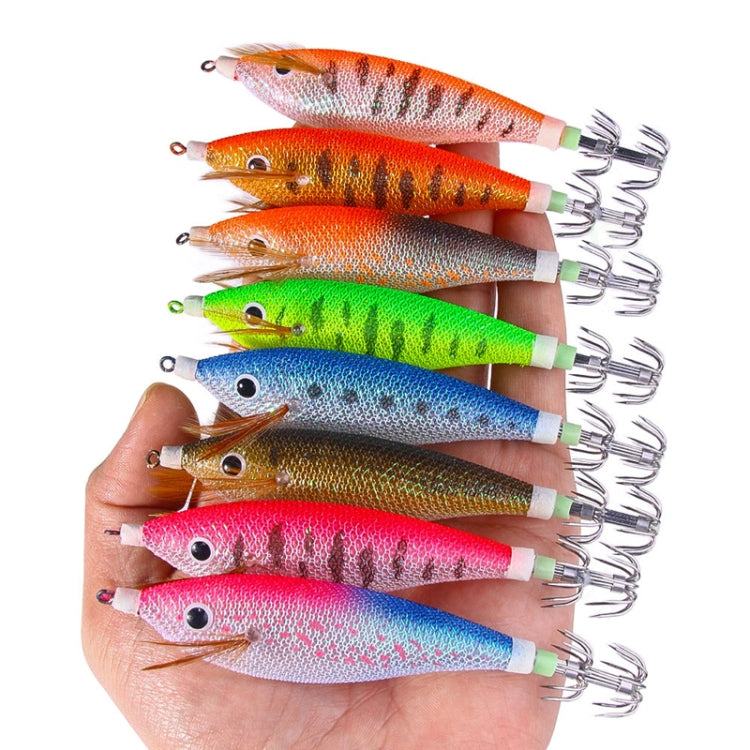 8colors /Set HENGJIA SJ057 Luminous Wooden Shrimp Dummy Bait Squid Hook Hard Bait, Size: 11cm 13.4g - Fishing Lures by HENGJIA | Online Shopping South Africa | PMC TechLife | Buy Now Pay Later Mobicred