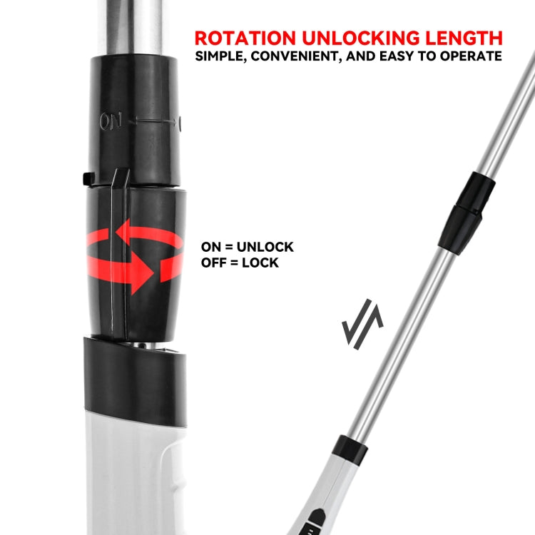 Cordless Electric Spin Scrubber Extension Handle with 7 Replacement Heads(White) - free shipping - PMc TechLife - Order now!