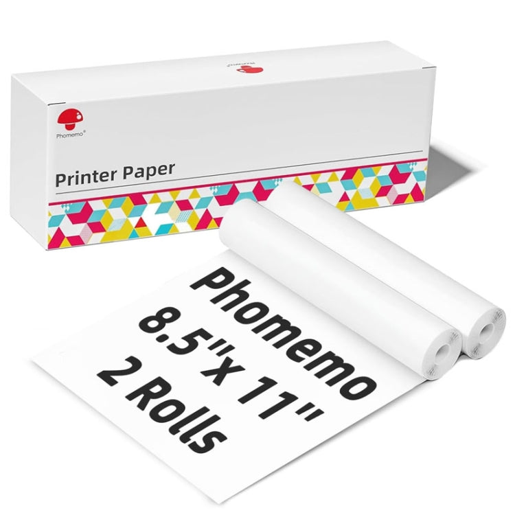 Phomemo 2 Rolls Letter Thermal Paper Use With M08F Printer Holder For M832/M833/M834/M835/P831/Q302 Printer - free shipping - PMC TechLife - Order now!