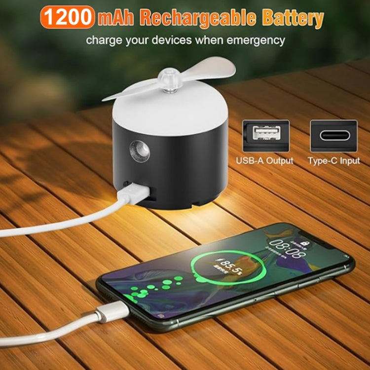 Outdoor Camping Tent Hanging Ambient Light Magnetic Spray Humidification Fan(White) - Electric Fans by PMC TechLife | Online Shopping South Africa | PMC TechLife | Buy Now Pay Later Mobicred