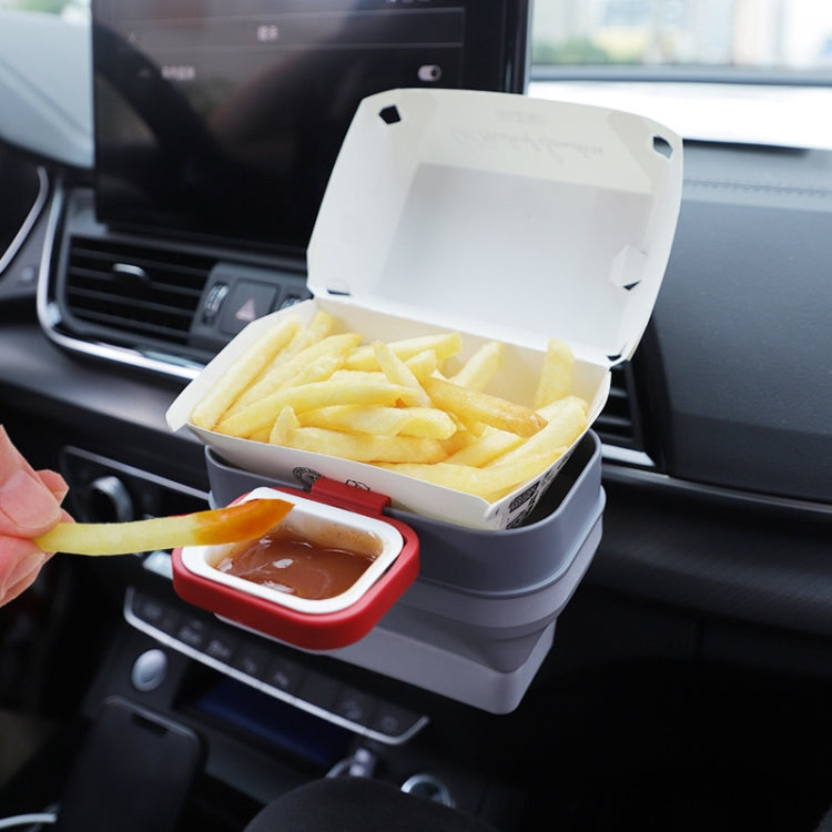 2 in 1 Car Fries Sauce Rack Air Vent Storage Box(Gray White) - Stowing Tidying by PMC TechLife | Online Shopping South Africa | PMC TechLife | Buy Now Pay Later Mobicred