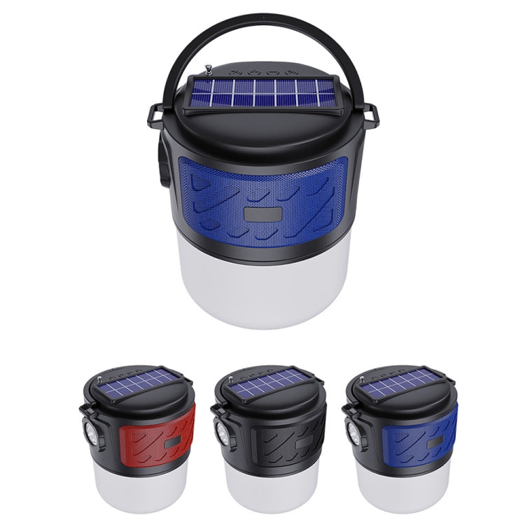 DV-V12 Outdoor Solar Camping Light FM Card Bluetooth Speaker(Blue) - Camping Lighting by PMc TechLife | Online Shopping South Africa | PMc TechLife | Buy Now Pay Later Mobicred