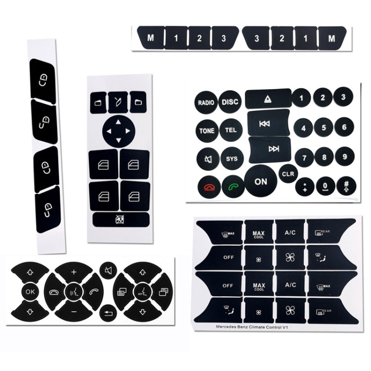 For Mercedes-Benz CLS/C218/SLK/W172/W204/GLK Air Conditioning Button Repair Sticker(Style 2) - Decorative Sticker by PMC TechLife | Online Shopping South Africa | PMC TechLife | Buy Now Pay Later Mobicred