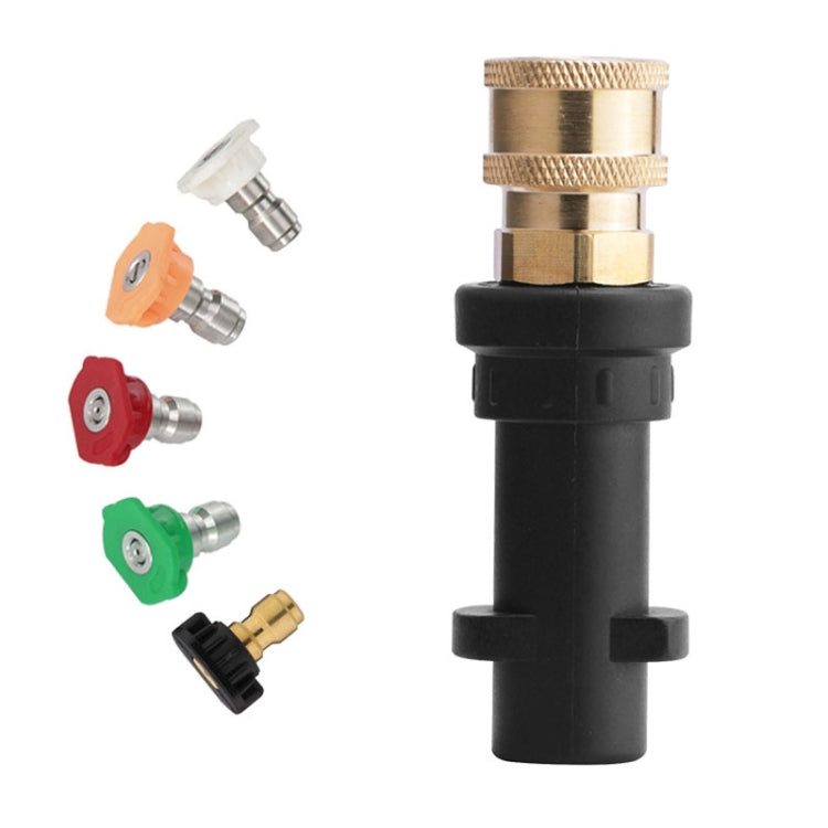 For Karcher K2-K7 Series High Pressure Washer Foam Lance Adapter, Specification: 1/4 Female Connector + 5 Nozzle - free shipping - PMC TechLife - Order now!