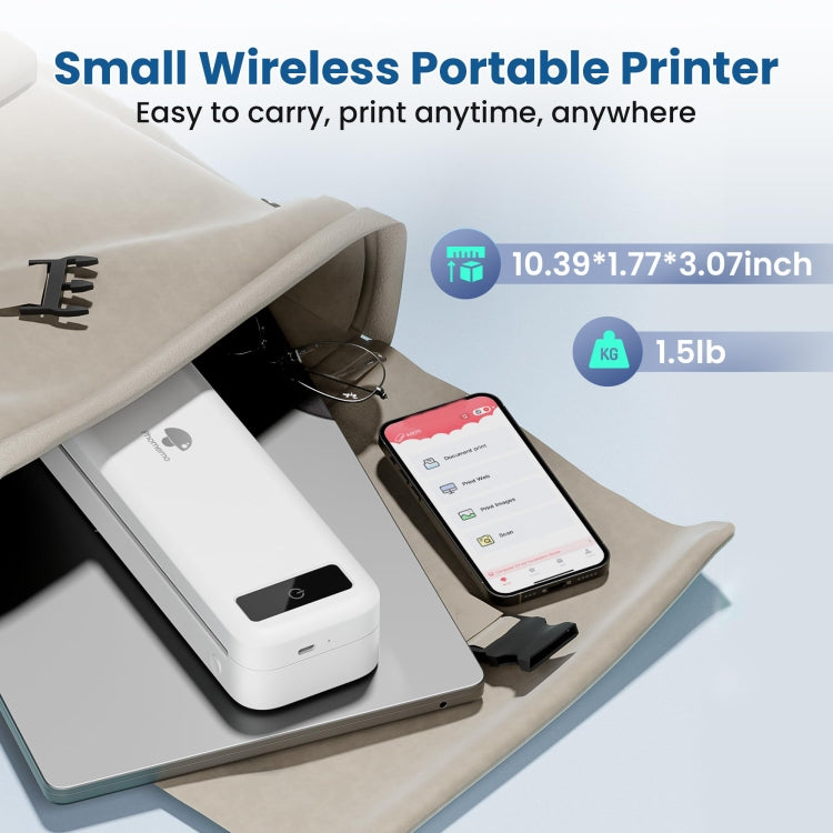 Phomemo M835  Wireless Bluetooth Thermal Printer Support Multi-Size Thermal Paper - free shipping - PMC TechLife - Order now!