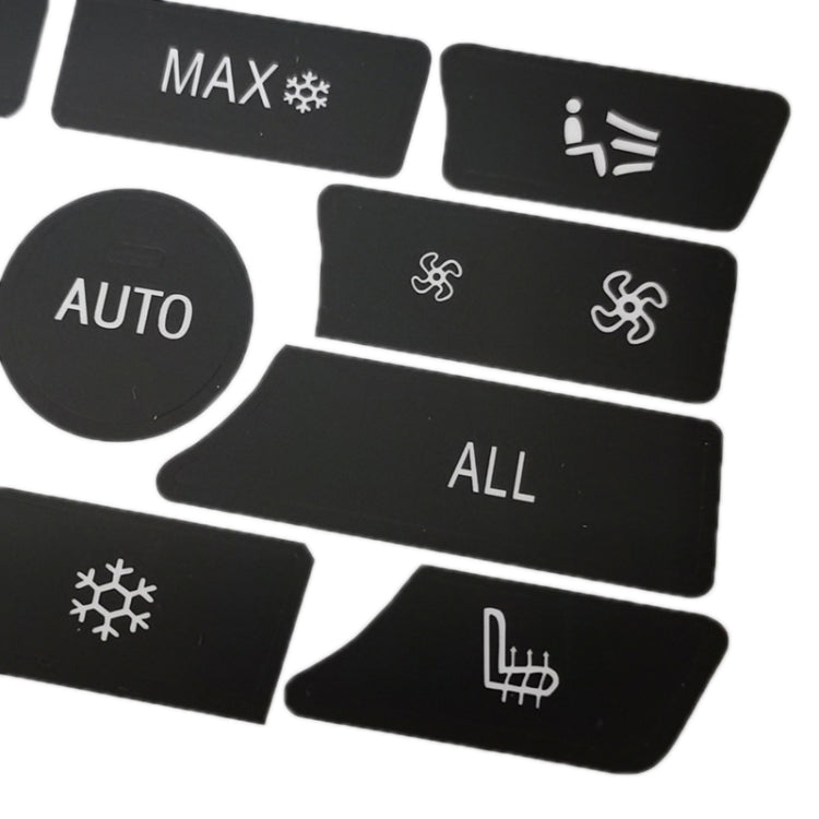 For BMW 5 Series/7 Series/X5/C6/F10/F01/F15 Air Conditioning Button Repair Sticker, Style: B 14pcs With OFF - Decorative Sticker by PMC TechLife | Online Shopping South Africa | PMC TechLife | Buy Now Pay Later Mobicred