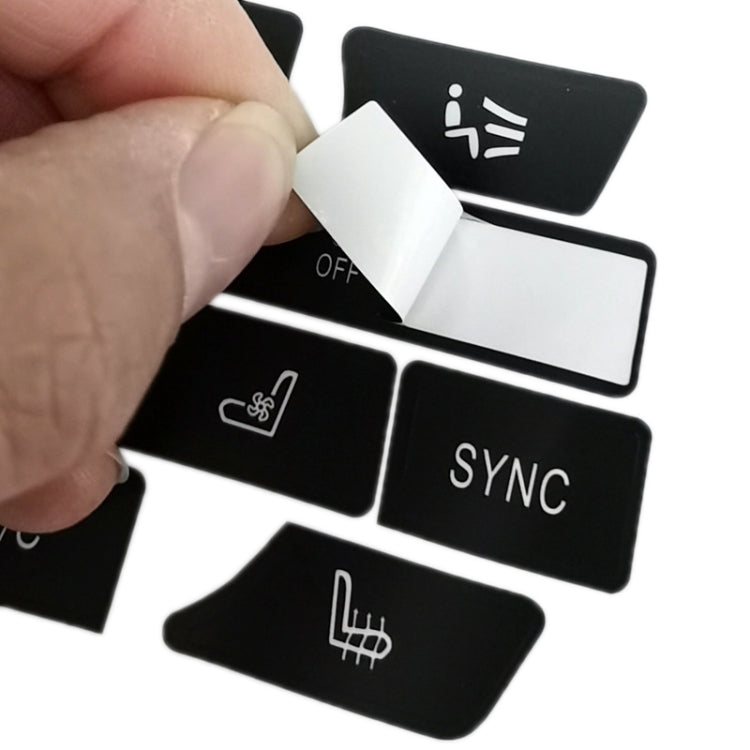 For BMW 5 Series/7 Series/X5/C6/F10/F01/F15 Air Conditioning Button Repair Sticker, Style: B 14pcs With OFF - Decorative Sticker by PMC TechLife | Online Shopping South Africa | PMC TechLife | Buy Now Pay Later Mobicred