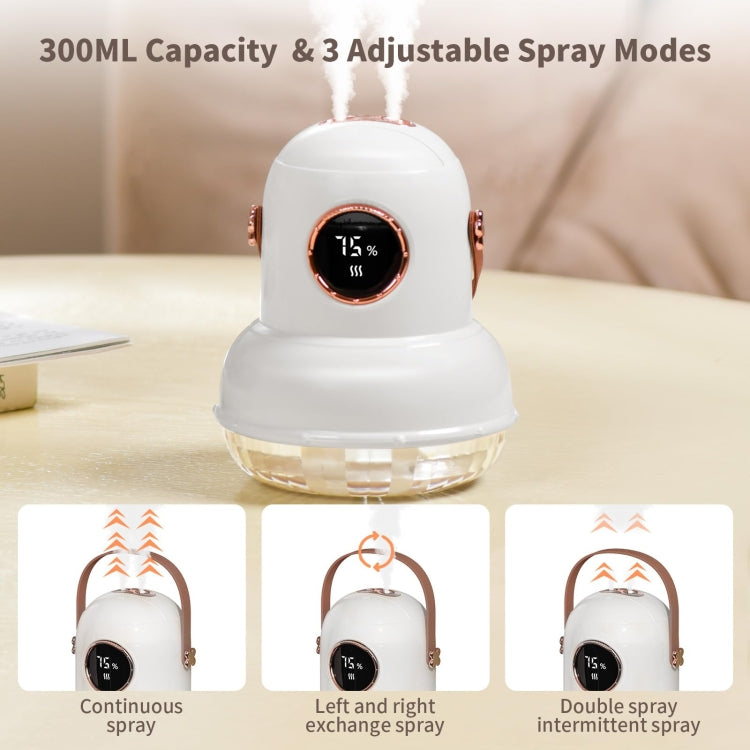 ICARER FAMILY IF-JS01 USB Charging Desktop Night Light Dual-spray Humidifier, Color: White (Digital) - free shipping - PMC TechLife - Order now!