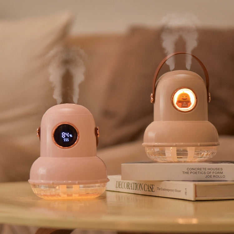 ICARER FAMILY IF-JS01 USB Charging Desktop Night Light Dual-spray Humidifier, Color: Beige (Digital) - free shipping - PMC TechLife - Order now!