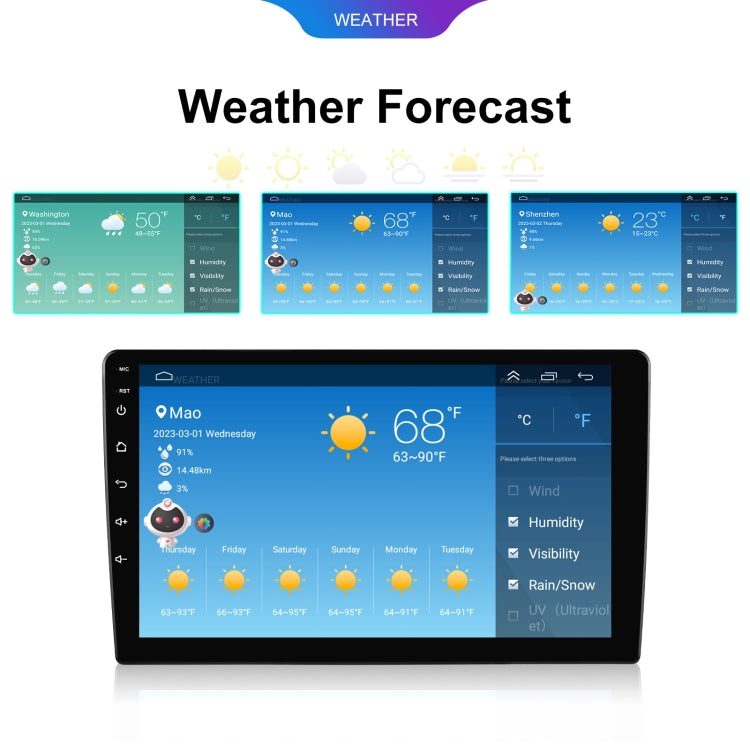 10.1 inch 6+128G Android Universal HD Large Screen Car Bluetooth Player Android GPS Navigation Integrated Machine(Standard+AHD Camera) - Car MP3 & MP4 & MP5 by PMC TechLife | Online Shopping South Africa | PMC TechLife | Buy Now Pay Later Mobicred