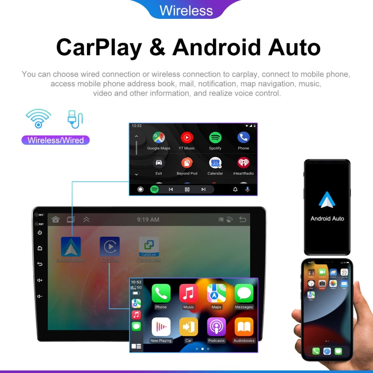 9 inch 6+128G Android Universal HD Large Screen Car Bluetooth Player Android GPS Navigation Integrated Machine(Standard+AHD Camera) - Car MP3 & MP4 & MP5 by PMC TechLife | Online Shopping South Africa | PMC TechLife | Buy Now Pay Later Mobicred