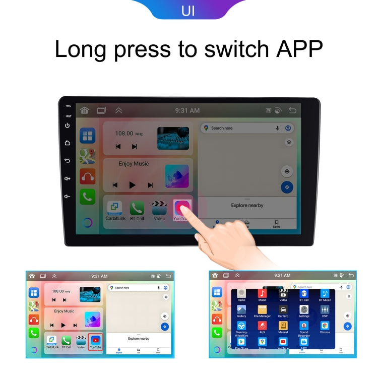 7 inch 6+128G Android Universal HD Large Screen Car Bluetooth Player Android GPS Navigation Integrated Machine(Standard+AHD Camera) - Car MP3 & MP4 & MP5 by PMC TechLife | Online Shopping South Africa | PMC TechLife | Buy Now Pay Later Mobicred