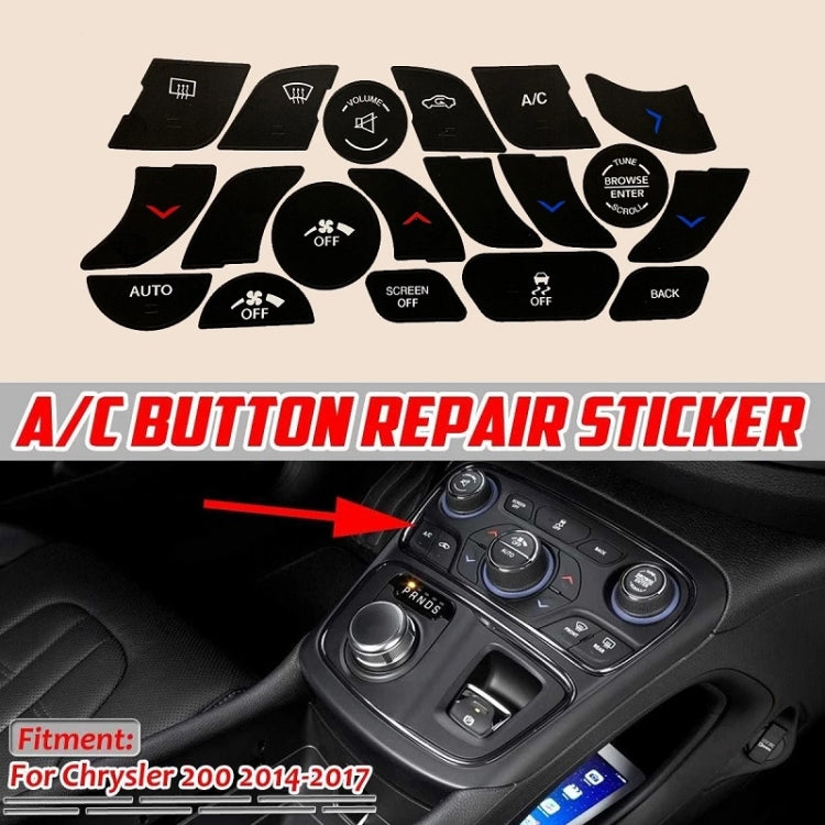 For Chrysler 200 2014-2017 Air Conditioning Button Repair Sticker - free shipping - PMC TechLife - Order now!