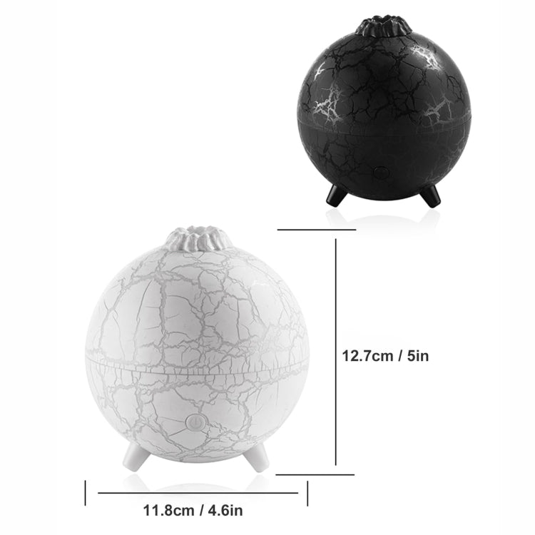 D612 USB Plug-in Colorful Gradient Atmosphere Light Flame Crack Aromatherapy Humidifier(White) - free shipping - PMC TechLife - Order now!