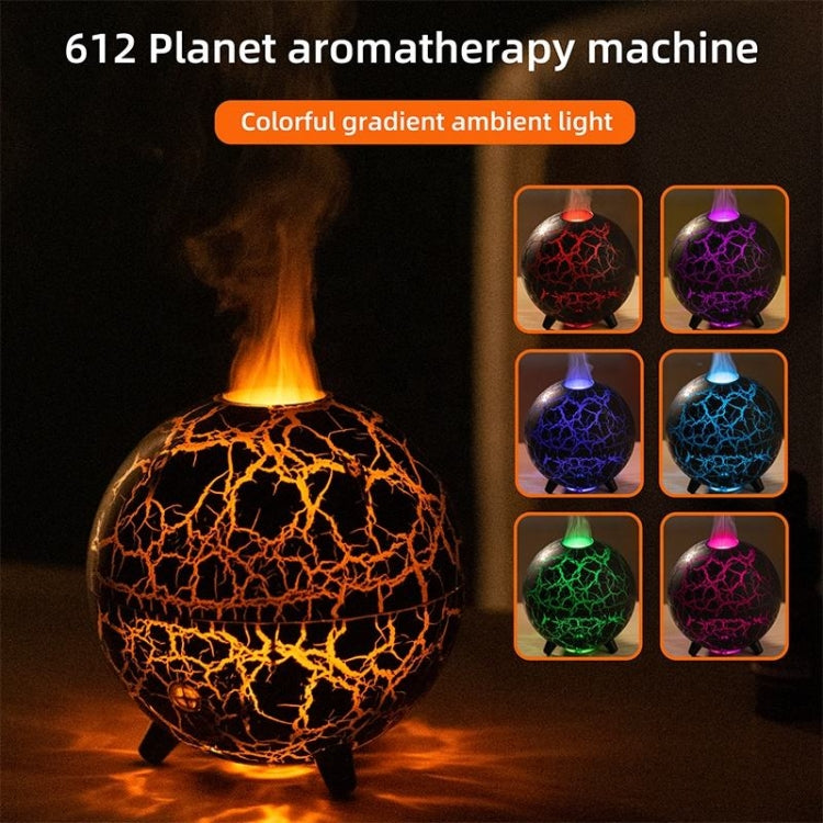 D612 USB Plug-in Colorful Gradient Atmosphere Light Flame Crack Aromatherapy Humidifier(White) - free shipping - PMC TechLife - Order now!