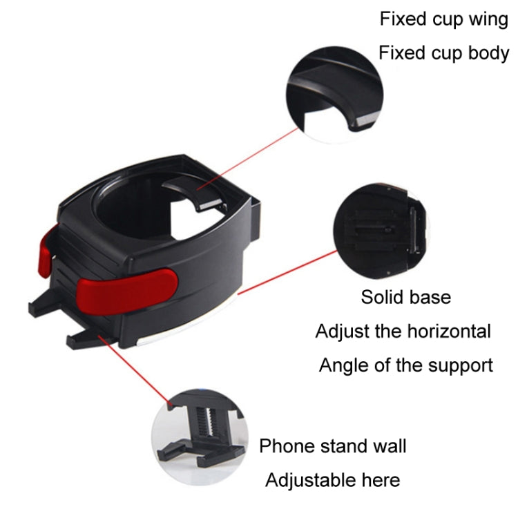 Car Air Conditioner Air Outlet Mobile Phone Water Cup Holder(Black) - free shipping - PMC TechLife - Order now!