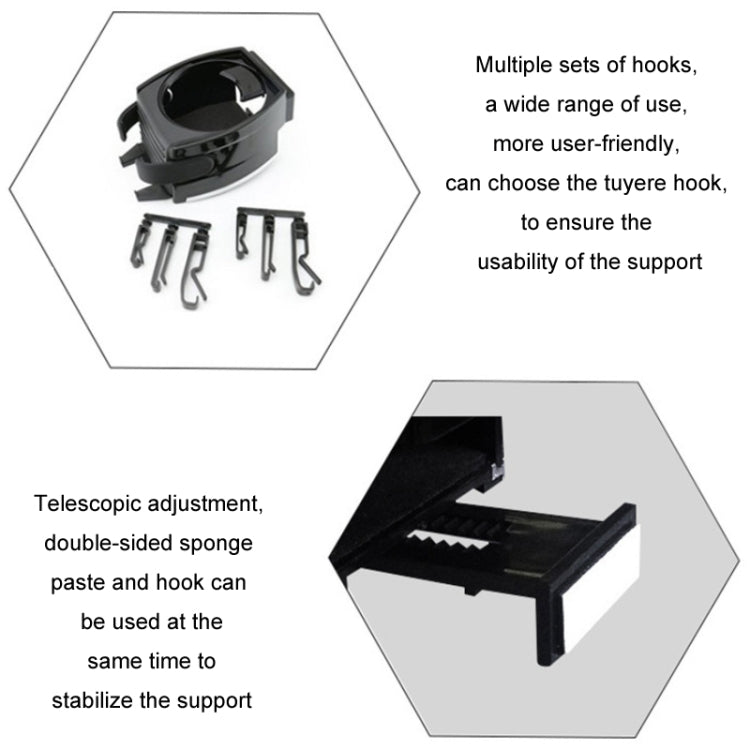 Car Air Conditioner Air Outlet Mobile Phone Water Cup Holder(Black) - free shipping - PMC TechLife - Order now!