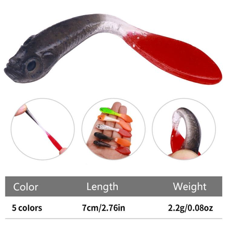 7cm 5pcs /Pack HENGJIA SO177 Dual Color Imitation Fishing Lure Freshwater Soft Dummy Bait(Color 1) - Fishing Lures by HENGJIA | Online Shopping South Africa | PMC TechLife | Buy Now Pay Later Mobicred