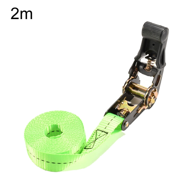 Motorcycle Ratchet Tensioner Cargo Bundling And Luggage Fixing Straps, Specification: Fluorescent Green 2m - Towing Bars by PMC TechLife | Online Shopping South Africa | PMC TechLife | Buy Now Pay Later Mobicred