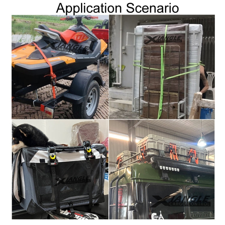 Motorcycle Ratchet Tensioner Cargo Bundling And Luggage Fixing Straps, Specification: Fluorescent Green 5m - Towing Bars by PMC TechLife | Online Shopping South Africa | PMC TechLife | Buy Now Pay Later Mobicred