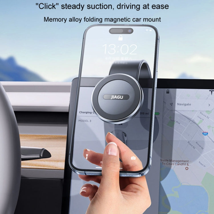 JIAGU Car Suction Cup Type Magsafe Mobile Phone Bracket Telescopic Instrument Panel Car Navigation Rack(Black) - free shipping - PMC TechLife - Order now!