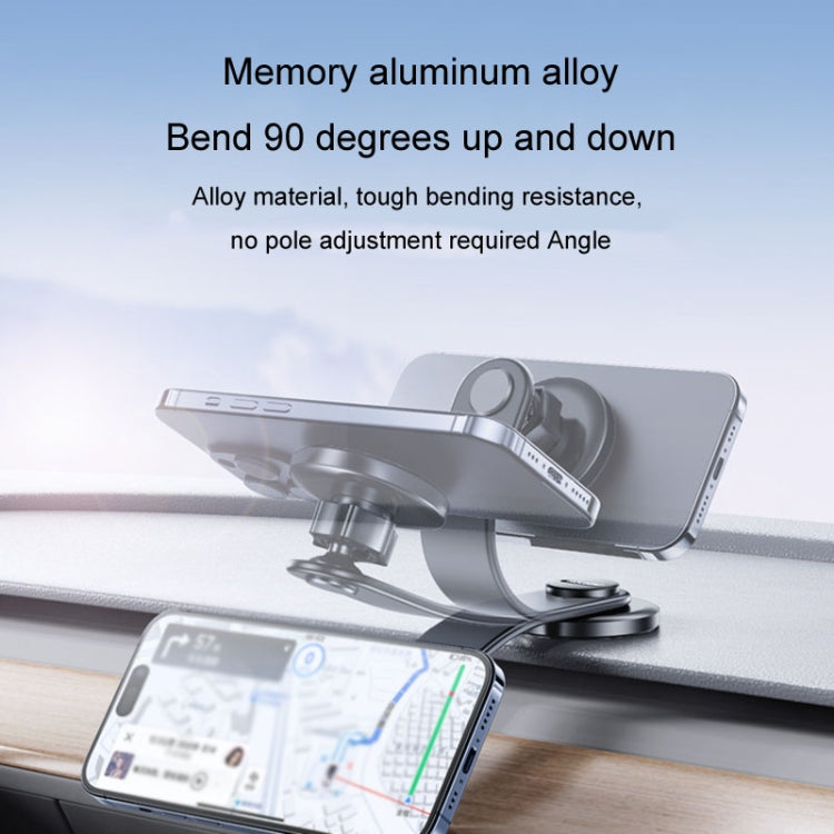 JIAGU Car Suction Cup Type Magsafe Mobile Phone Bracket Telescopic Instrument Panel Car Navigation Rack(Black) - free shipping - PMC TechLife - Order now!