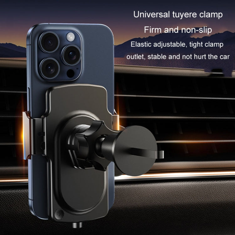 Car Magsafe Wireless Charger Transparent Induction 120W Fast Charging Universal Mobile Phone Bracket(Black) - Wireless Charger Holders by PMC TechLife | Online Shopping South Africa | PMC TechLife