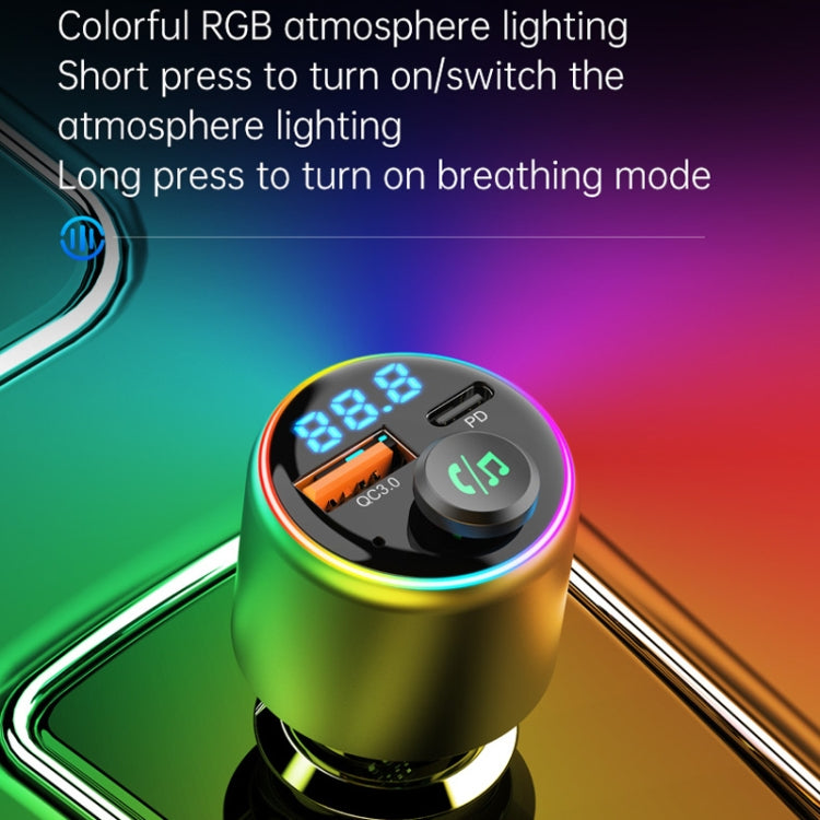 48W Car Bluetooth MP3 Player with Fast Charging(Black) - Bluetooth Car Kits by PMC TechLife | Online Shopping South Africa | PMC TechLife | Buy Now Pay Later Mobicred