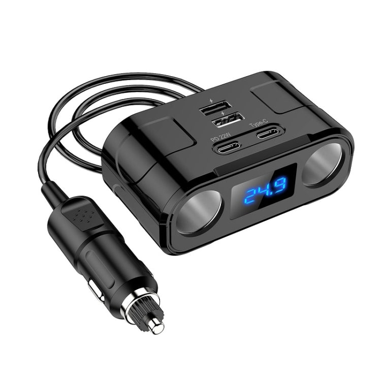 One to Four Car Charger Multifunctional Adapter Expansion Port - Car Charger by PMC TechLife | Online Shopping South Africa | PMC TechLife | Buy Now Pay Later Mobicred