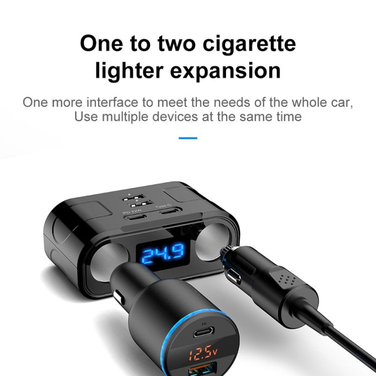 One to Four Car Charger Multifunctional Adapter Expansion Port - Car Charger by PMC TechLife | Online Shopping South Africa | PMC TechLife | Buy Now Pay Later Mobicred