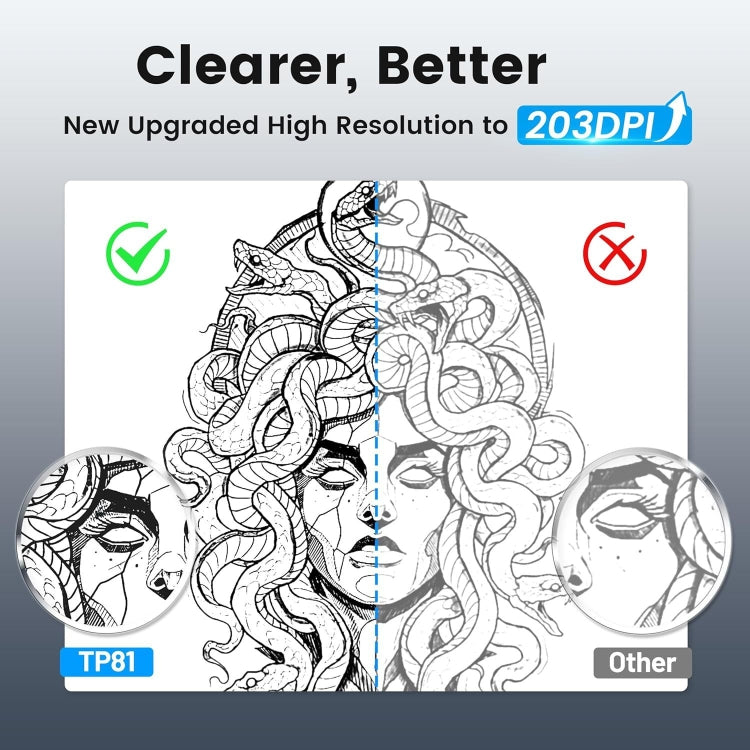 Phomemo TP81 A4 Wireless Thermal Printer Tattoo Template Printer(Black) - free shipping - PMC TechLife - Order now!