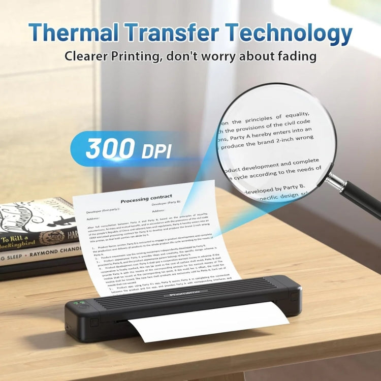 Phomemo P831 Bluetooth Portable Thermal Transfer Printer Support A4 / Letter / A5 / B5 Plain Paper Printing(White) - free shipping - PMC TechLife - Order now!