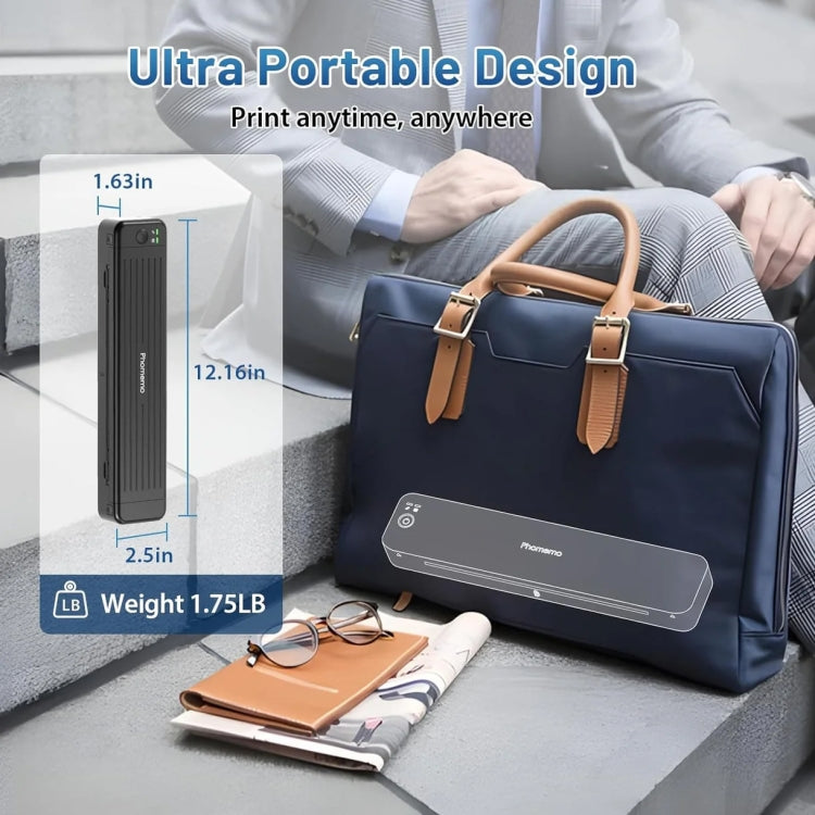 Phomemo P831 Bluetooth Portable Thermal Transfer Printer Support A4 / Letter / A5 / B5 Plain Paper Printing(Black) - free shipping - PMC TechLife - Order now!