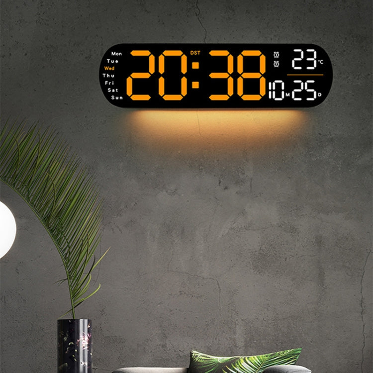 Remote Control Digital Display Atmosphere Light Wall Clock Living Room Decoration Clock, Color: Dark Pink - Wall Clock by PMc TechLife | Online Shopping South Africa | PMc TechLife | Buy Now Pay Later Mobicred