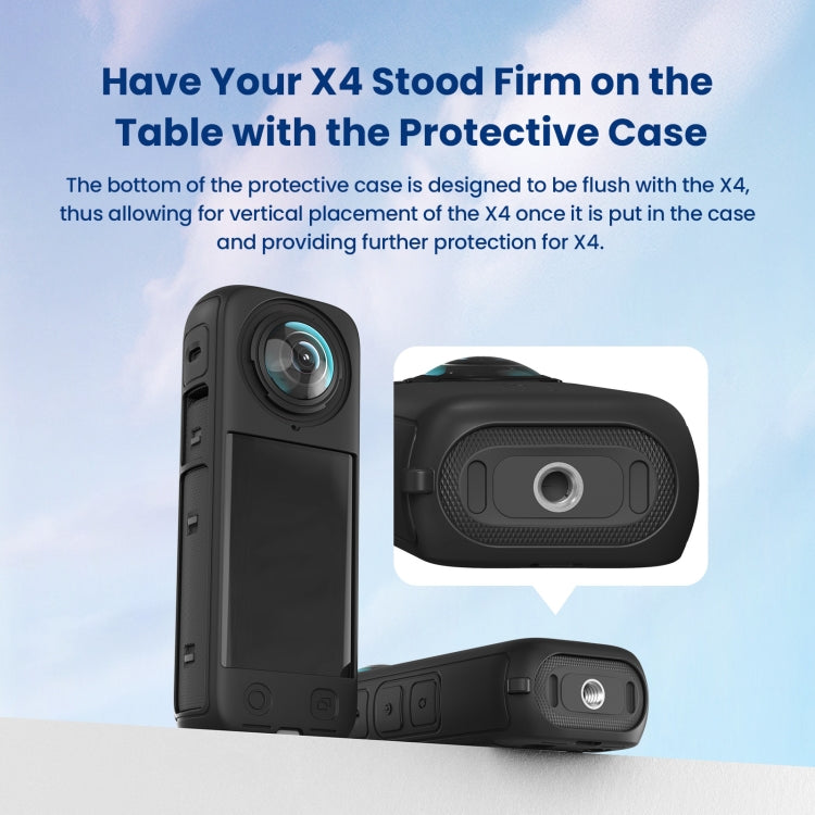 For Insta360 X4 AMagisn Silicone Protective Cover Lens Cover Black - Case & Bags by aMagisn | Online Shopping South Africa | PMC TechLife | Buy Now Pay Later Mobicred