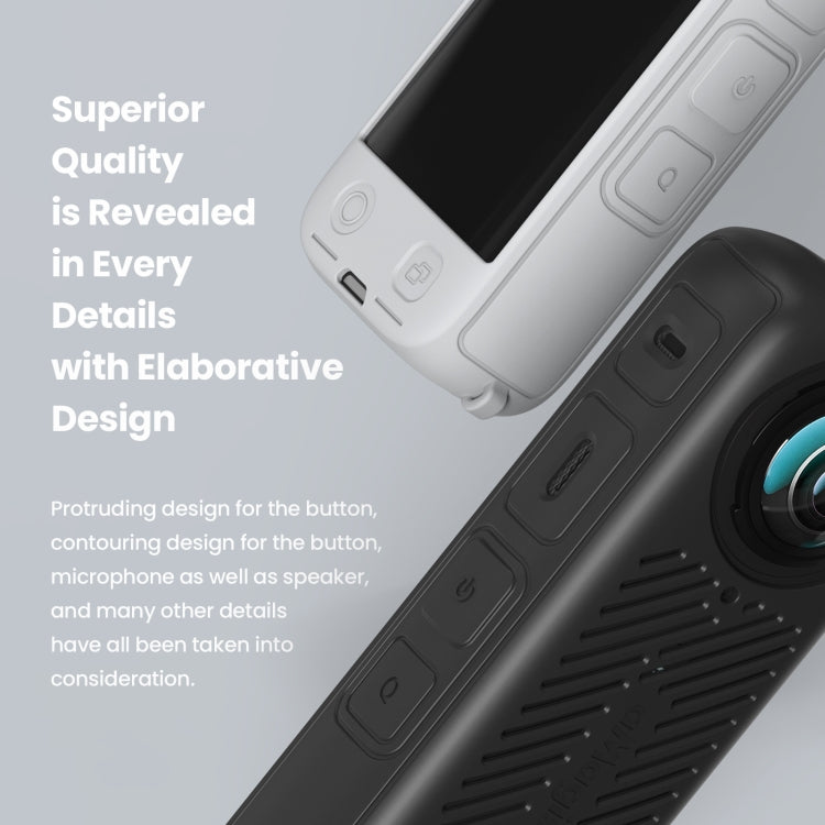 For Insta360 X4 AMagisn Silicone Protective Cover Lens Cover Black - Case & Bags by aMagisn | Online Shopping South Africa | PMC TechLife | Buy Now Pay Later Mobicred