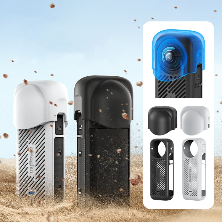 For Insta360 X4 AMagisn Silicone Protective Cover Body Case + Lens Cover Gray - Case & Bags by aMagisn | Online Shopping South Africa | PMC TechLife | Buy Now Pay Later Mobicred