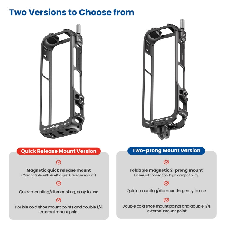 For Insta360 X4 aMagisn Metal Protective Housing Frame Quick Release Version - free shipping - PMC TechLife - Order now!
