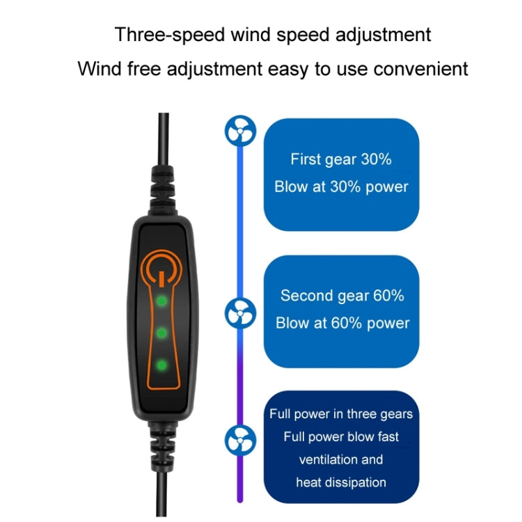 Car USB Summer Cool Ventilated Breathable Seat Cushion(Navy 8 Sets Fan) - Seat Accessories by PMC TechLife | Online Shopping South Africa | PMC TechLife | Buy Now Pay Later Mobicred