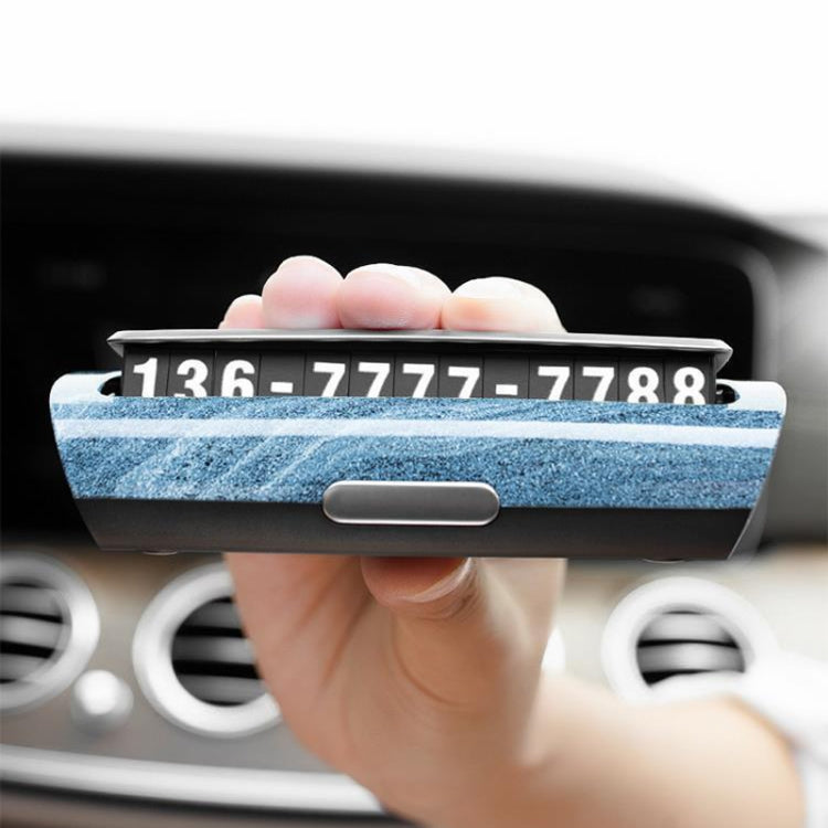 Hidden Luminous Temporary Parking Sign With Car Number, Color: Imitation Wood Grain - Parking Card by PMC TechLife | Online Shopping South Africa | PMC TechLife | Buy Now Pay Later Mobicred