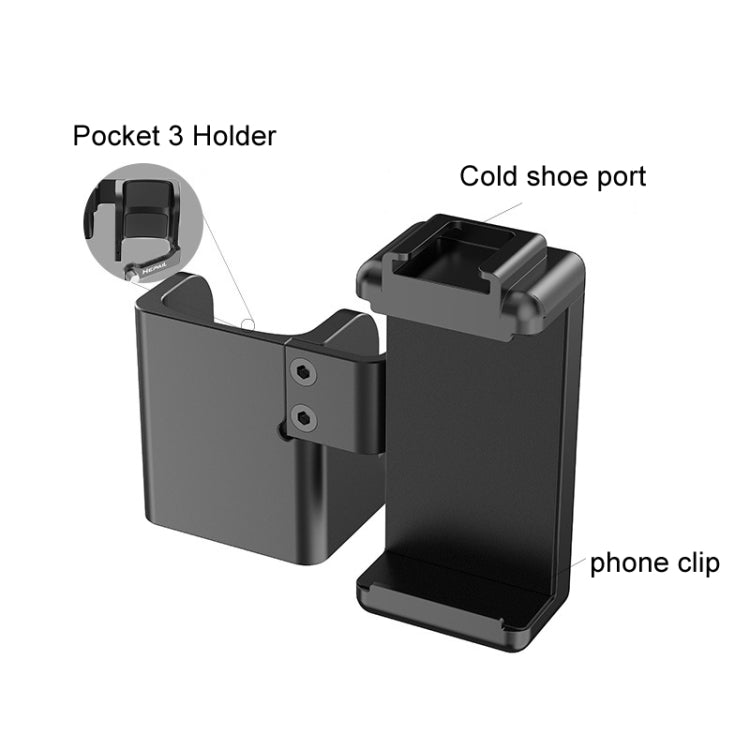 For DJI OSMO Pocket 3 HEPAIL Extended Phone Holder Adapter Protection Bezel - Case & Bags by HEPAIL | Online Shopping South Africa | PMC TechLife | Buy Now Pay Later Mobicred