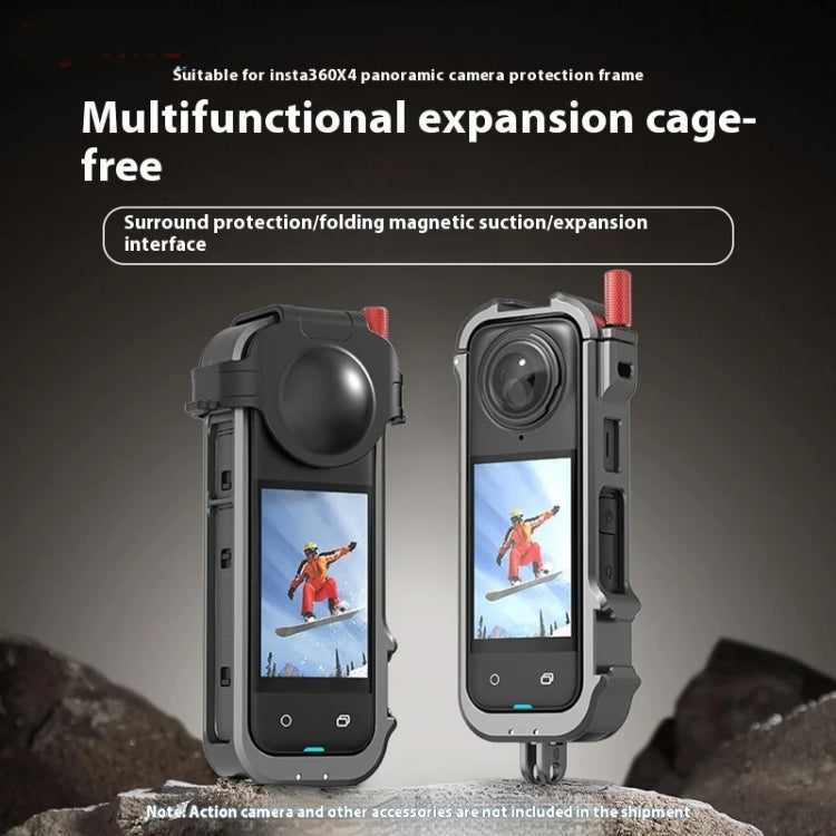 For Insta360 X4 Metal Frame Action Camera Rabbit Cage Expansion Bracket - Mount & Holder by PMC TechLife | Online Shopping South Africa | PMC TechLife