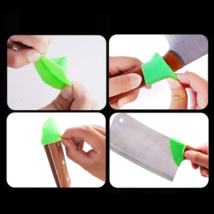 5pairs Home Kitchen Silicone Handle Protector Knife Back Protective Cover - Gadgets by PMC TechLife | Online Shopping South Africa | PMC TechLife | Buy Now Pay Later Mobicred