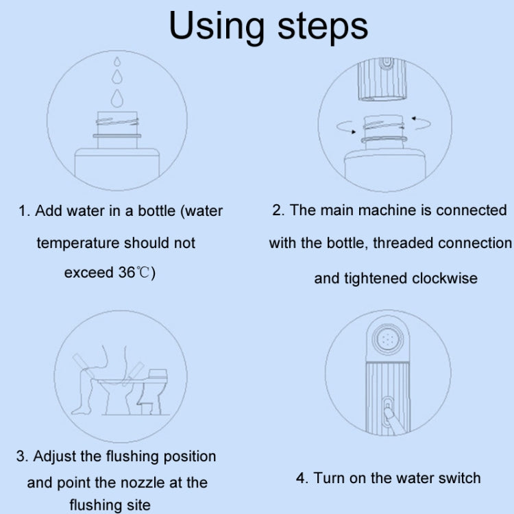 Female Handheld Mini External Vaginal Wash Maternity Portable Electrical Feminine Cleanser, Model: With LED Light - free shipping - PMC TechLife - Order now!