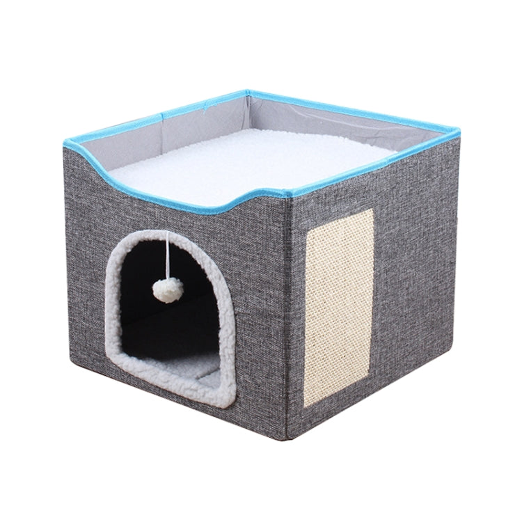 Multifunctional Sisal Cats Scratching Board Foldable Pet Bed(Dark Gray) - Beds by PMC TechLife | Online Shopping South Africa | PMC TechLife | Buy Now Pay Later Mobicred