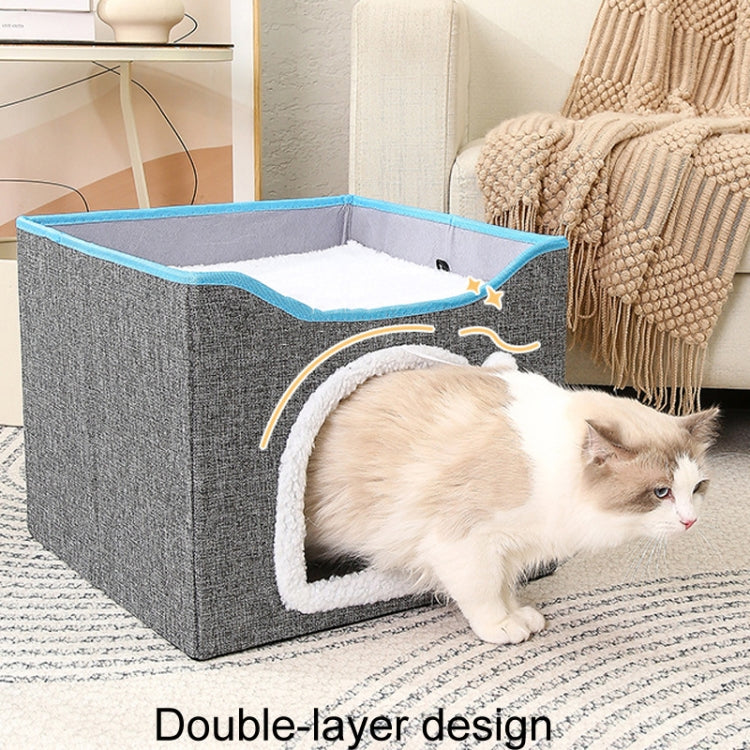 Multifunctional Sisal Cats Scratching Board Foldable Pet Bed(Navy Blue) - Beds by PMC TechLife | Online Shopping South Africa | PMC TechLife | Buy Now Pay Later Mobicred